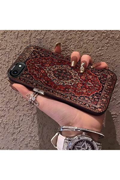 Hontinga حافظة هاتف آيفون SE 2022 متوافقة مع نمط السجادة من السيليكون ذات حاف...