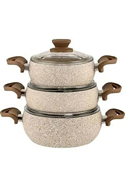 TOGO Granite Alya 3-Piece Casserole Pot Set
