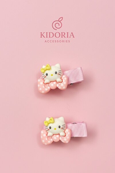 Kidoria Hello Kitty Figürlü 2'li Çocuk Kıskaç Toka Seti