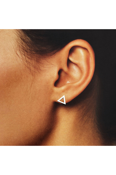 BIJUTERIA NEAGRA 925 Silver Triangle Earrings