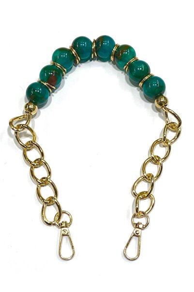 karantuhafiye Acrylic Beaded Bag Handle – Gold Chain – 45 cm – with Hook - 1 ...