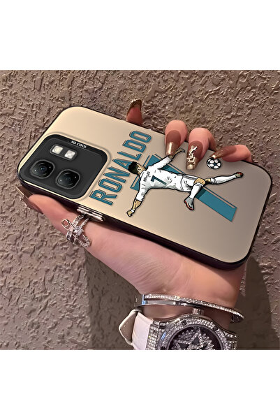 Hontinga حافظة هاتف Infinix Hot 50i متوافقة مع CR7 مصنوعة من السيليكون بنمط م...