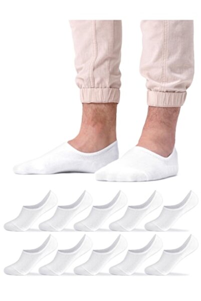 OCCULTO Men's Socks, Strolch, Ankle Type, Set of 10 Pairs, White, 43-46 EU