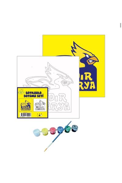 tuvval 20X20 SAYILARLA BOYAMA TUVAL SETİ TARAFTAR F-4 TUVAL + 6 LI BOYA+FIRÇA