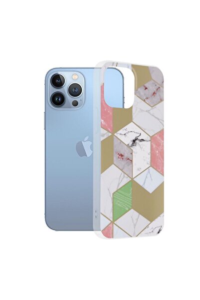 Techsuit iPhone 13 Pro Max Marble Case, Purple