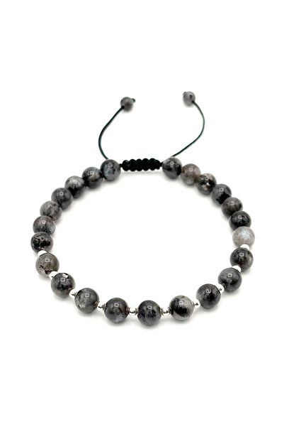 BIJUTERIA NEAGRA Bracelet with 925 Silver and 6mm Labradorite balls