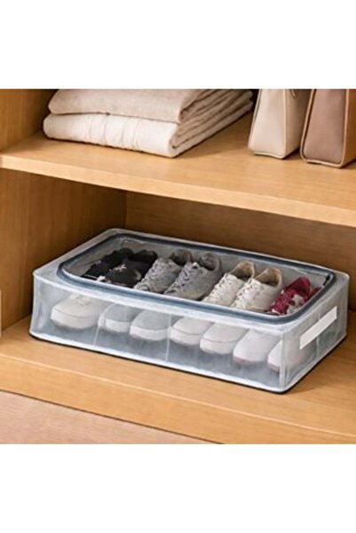 AVA Shoe Storage Case 60x30x15cm, Sheer PVC with Metal Frame and MDF Base, fo...