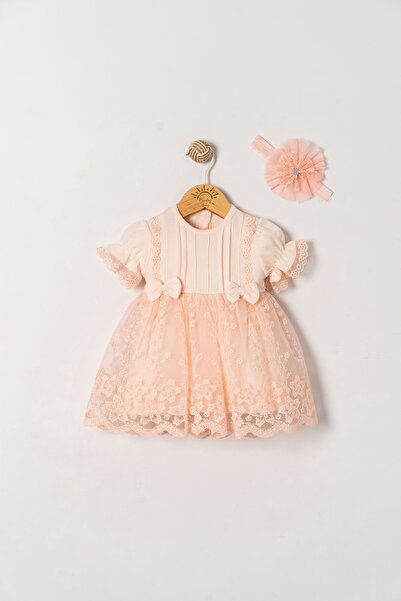 Miniday Baby Baby Girl Mevlütlük Dress Summer Bandana Lace Newborn Hospital R...