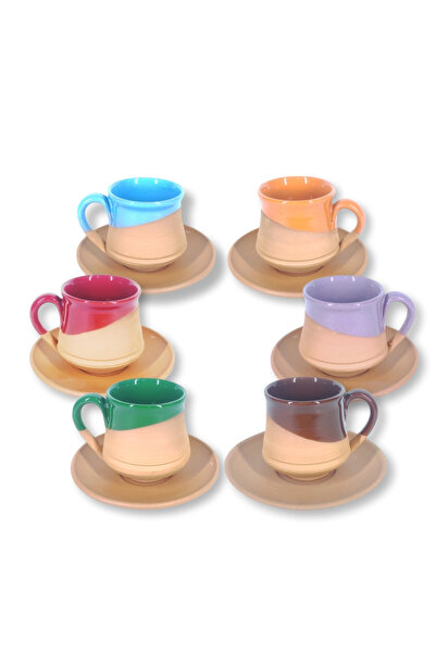 çömlek diyarı Clay Glazed Ceramic Cup Set
