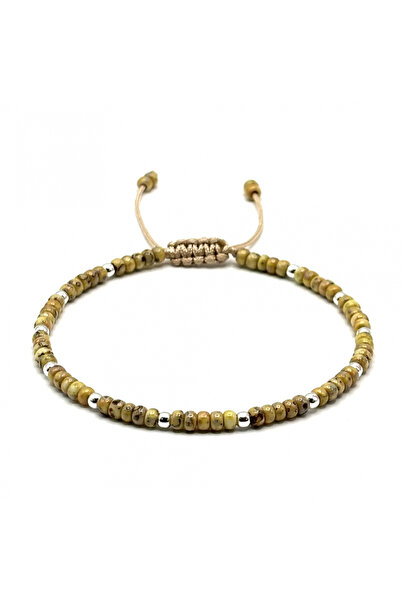 BIJUTERIA NEAGRA Bracelet with 925 Silver balls and brown beads