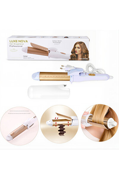 Issa Ondulator Profesional 2în1, cu Placă de Îndreptat și Ondulat Păru 25cm C...