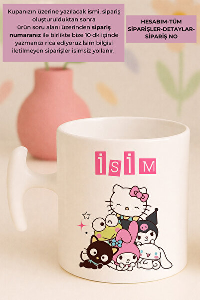 Witchy Co İsme Özel Sanrio Friends, Hello Kitty Sevimli Kupa Bardak ( 1 Adet ...