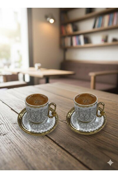 Altabi Porcelain Coffee Set for 2 People |   Special Design |   90 ml
