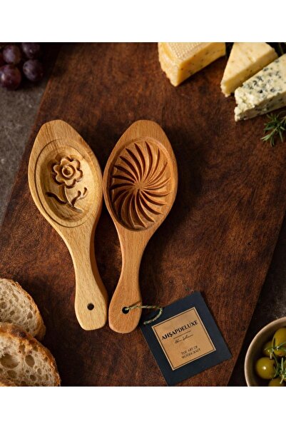 Ahşapdeluxe Kerebiç-Kömbe Kalıbı- Ahşap İkili Set-