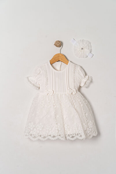 Miniday Baby Baby Girl Mevlütlük Dress Summer Bandana Lace Newborn Hospital R...