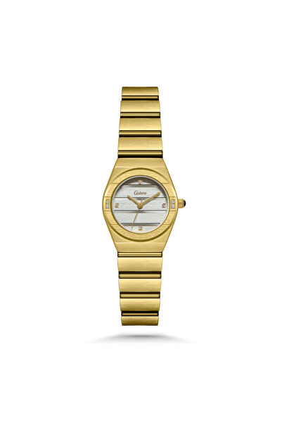 catera Women's gold-tone steel watch with a gray dial