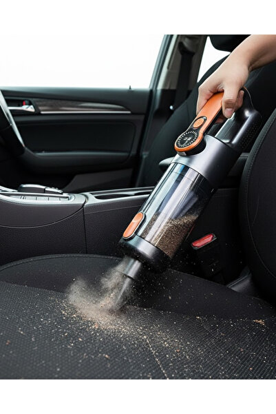 Lisinya Araç İçi Uyumlu Şarjlı El Süpürgesi Dar Alan Temizlik Aparatlı -