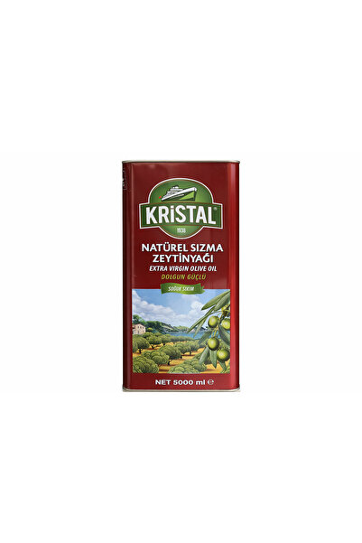 KRİSTALYA Kristal Natürel Sızma Zeytinyağı 5 L (5000 ml) – Soğuk Sıkım Extra ...