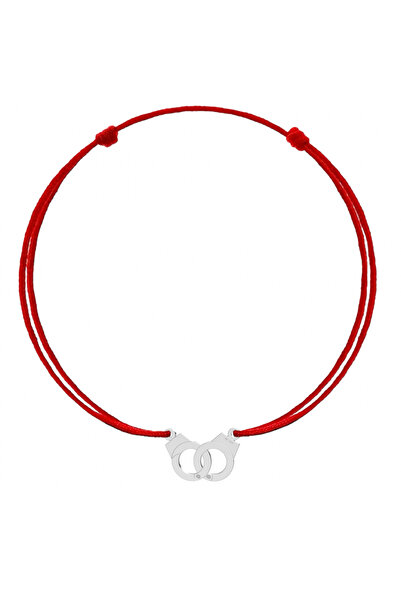 BIJUTERIA NEAGRA Brățară cu pandantiv cătușe din argint 925