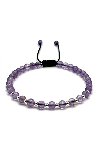BIJUTERIA NEAGRA Brățară din argint 925 și ametist cu bile