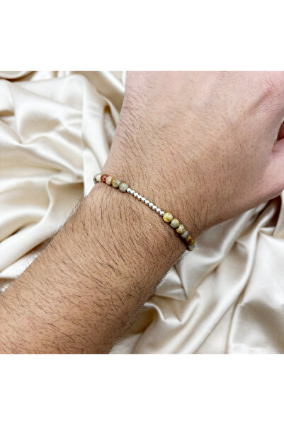 BIJUTERIA NEAGRA Brățară din argint 925 cu bile și agat