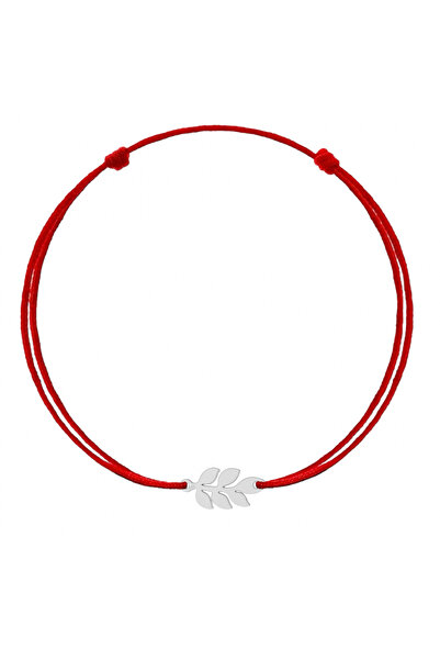 BIJUTERIA NEAGRA Brățară cu pandantiv din argint 925 cu ramură de măslin