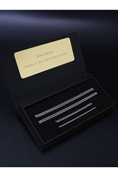 Dukkanka Kişiye özel Erkek Premium Kutu Yazılı Paslanmaz Çelik Kararmaz Kolye...