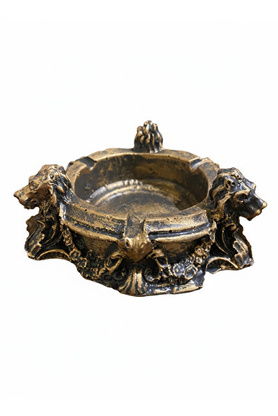 çınaroğlu avm Modern Lion Design Decorative Porcelain Ashtray 13 cm