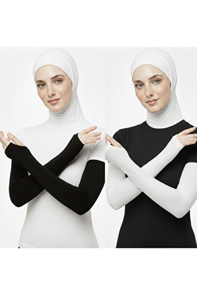 RİEMA 55cm Black Long Finger Detailed Prayer Sleeve Suitable for Two Pairs of...