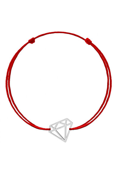 BIJUTERIA NEAGRA 925 Silver Diamond Pendant Bracelet