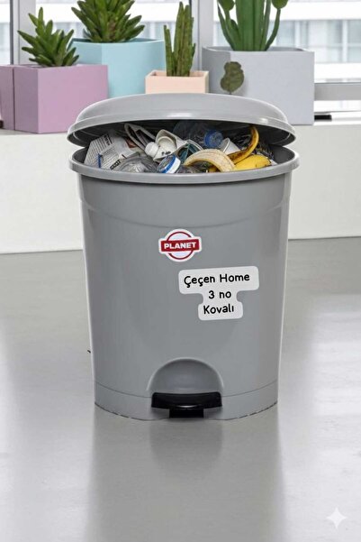 ÇEÇEN HOME Pedal-Operated Trash Can 3 No 20 Lt (Length: 31 cm Width: 25 cm)