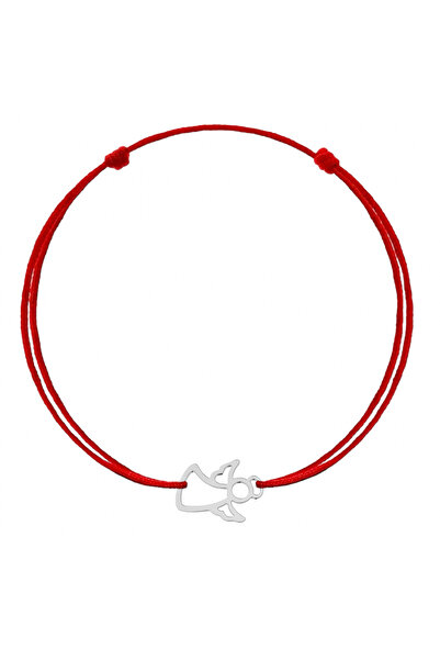 BIJUTERIA NEAGRA 925 Silver Angel Pendant Bracelet