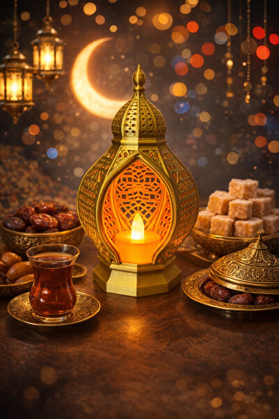 SimayLand Kandil / Mumluk / Fener / Lamba ramazan temalı fener başucu lambası