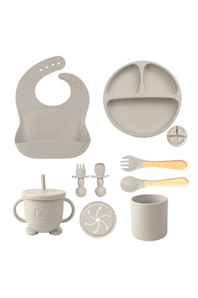 LA' PRECIOUS Silicone Baby Feeding Set with Suction Bowl, Plate, Bib, Spoon, ...