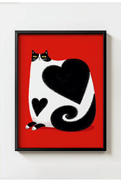 MIOVI WORKS Iubesc pisica |   Tablou cu poster pentru decorarea peretelui cam...