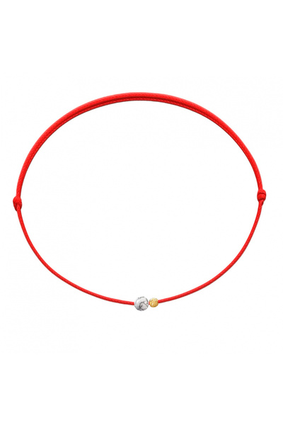 BIJUTERIA NEAGRA Martisor Bracelet with 14K GOLD and Howlite Ball