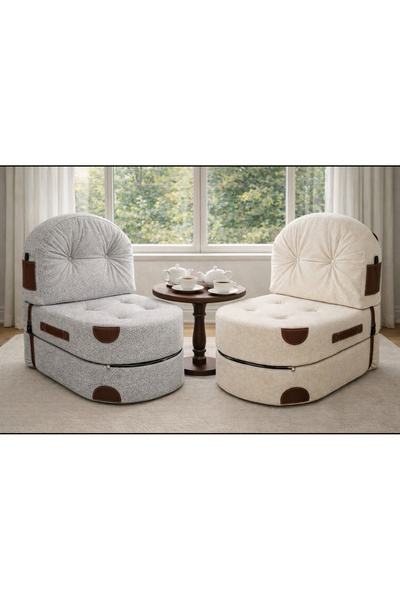 PUFYMAX Comfy Yeni Nesil Bohem Çay seti,İkili koltuk berjer,uzanma koltuğu ço...