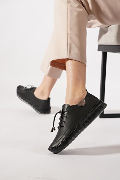 Moda Pie Novitas Stitched Gel Sole Pantofi de damă din piele naturală piele n...