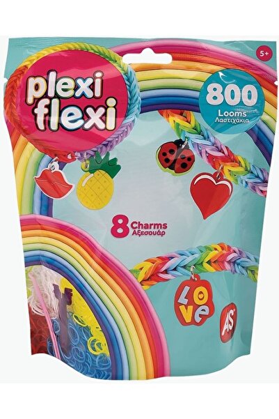 plexi flexi Creative set - - 800 elastic bands 8 Charms, Multicolor