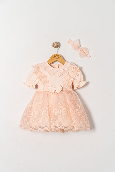 Miniday Baby Baby Girl Mevlütlük Dress Summer Bandana Lace Newborn Hospital R...