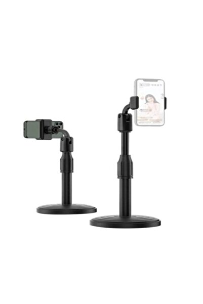 AydemirTech Masaüstü Teleskopik Telefon Tutucu Telefon Tutacağı Masa Üstü Siyah