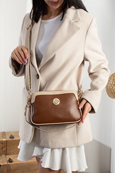 Asel Women's Adjustable Cross Strap Daily Multi-Compartment Shoulder Bag