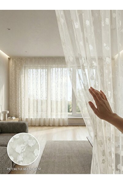 LEVENT ÖZEL PratikTül Raşel Dokuma Tül Perde 300en255boy