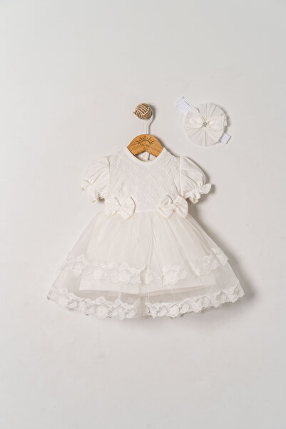 Miniday Baby Baby Girl Mevlütlük Dress Summer Bandana Lace Newborn Hospital R...