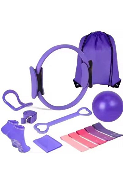 Spall Pilates Seti 9 Parça | Fitness Seti | Pilates Çemberi, Direnç Lasiği, Y...