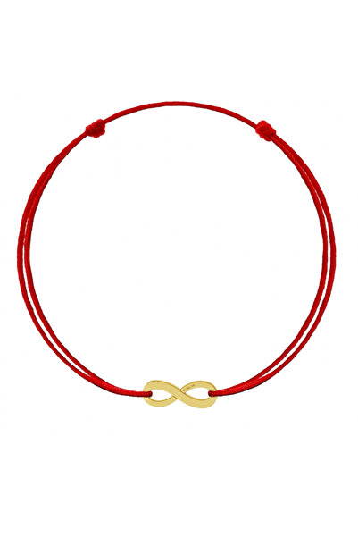 BIJUTERIA NEAGRA 14K Gold Infinity Pendant Bracelet