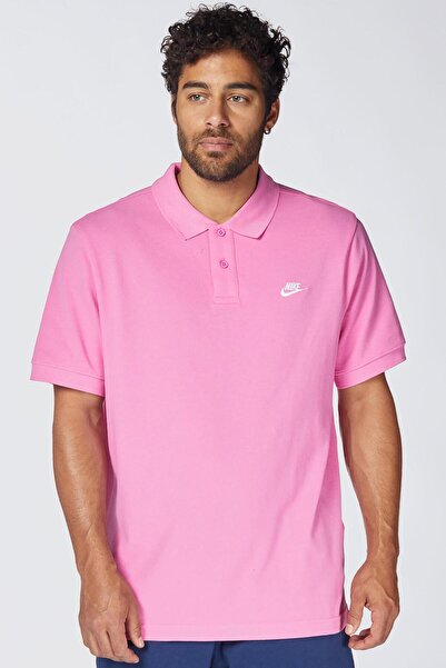 Nike Club SS Polo Pique Рожева чоловіча футболка з поло-комірцем