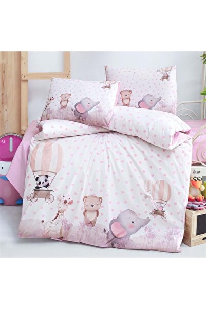 Golden Balloon Hearts Cloth Boxed Baby Bedding Set Pink
