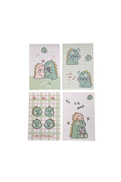 purelab Kawaii Dinosaur Striped Notebook Set of 4 - 4 A5 Notebooks, Cute Dino...