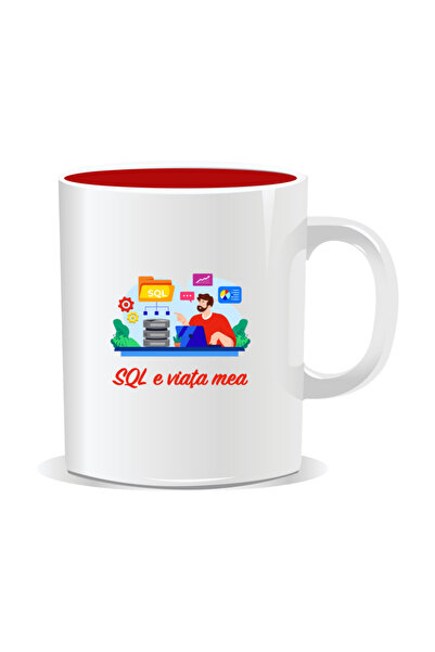 Mug Mania Personalized mug with messages for programmers, SQL is my life
